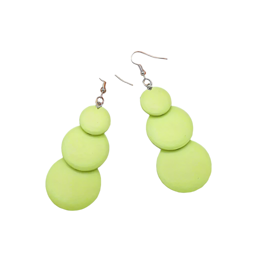 Earrings C121 long wooden 100mm x 35mm