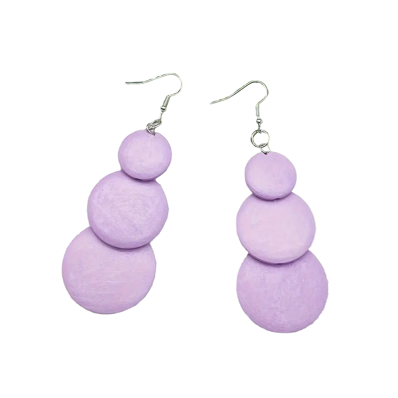 Earrings C124 long wooden 100mm x 35mm