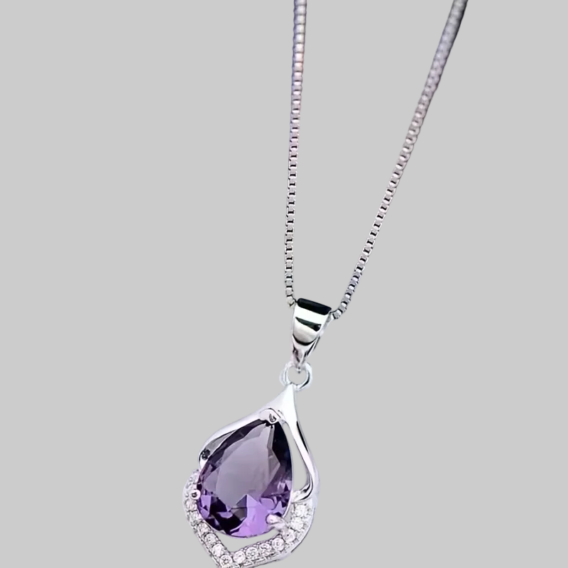Necklace S141 water droplet pendant