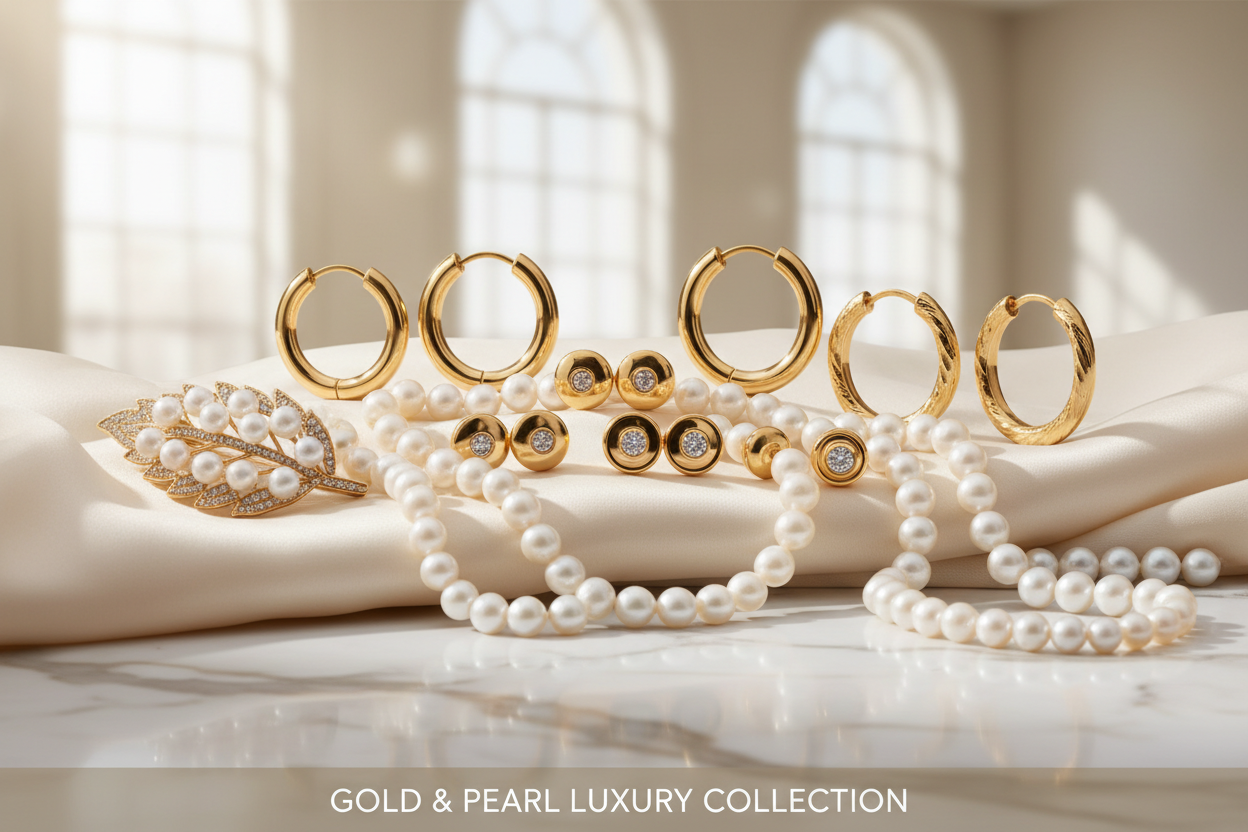 Gold Colour Earrings