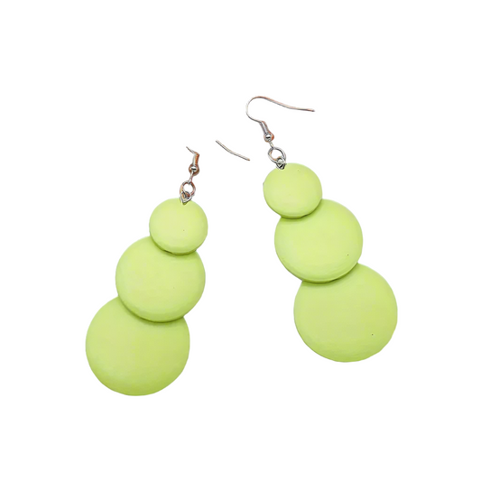 Earrings C121 long wooden 100mm x 35mm