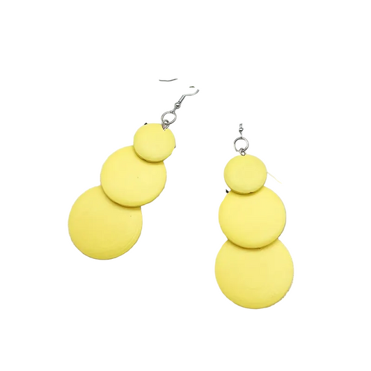 Earrings C122 long wooden 100mm x 35mm