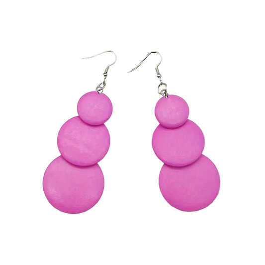 Earrings C123 long wooden 100mm x 35mm