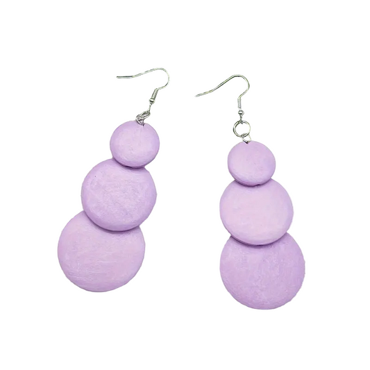 Earrings C124 long wooden 100mm x 35mm