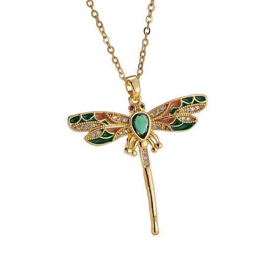 Necklace G182 with dragonfly **