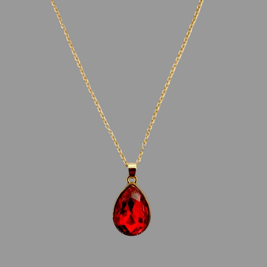 Necklace G186 elegant teardrop pendant