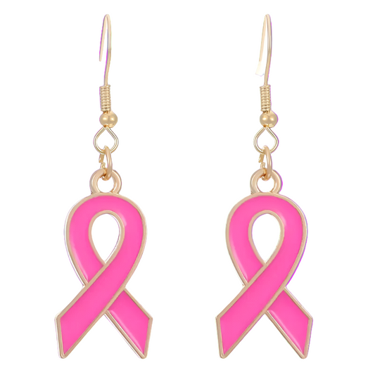 P101 Pink Ribbon earrings